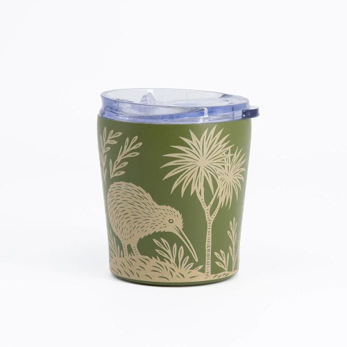 Sage Green NZ Coffee Cup  | NZ Kiwi and Forest Design
