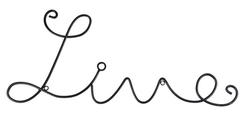 Live - script 50cm x 22cm