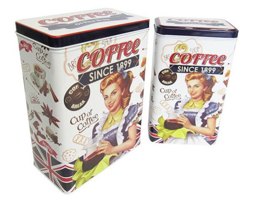 set of 2 tin cans (5 themes)