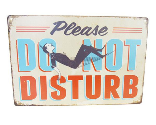 Retro Vintage Style Tin Plaque - Do Not Disturb