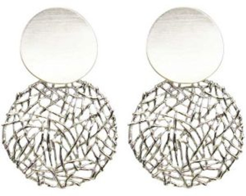 Sculptered lattice earrings