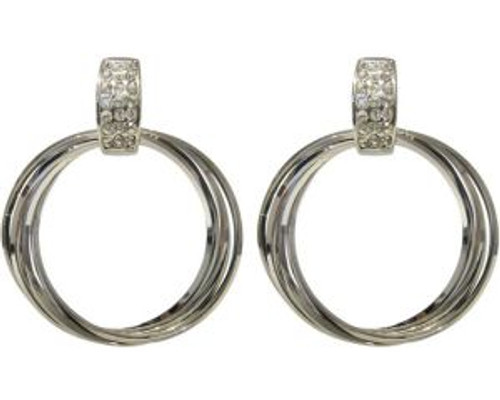 Hoops with diamante earrings