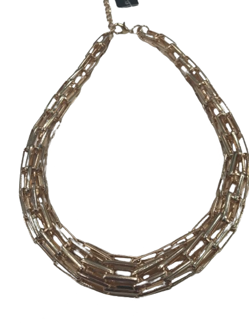 Interlinked Choker Necklace - gold colour