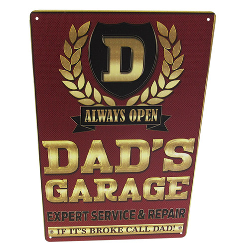 retro vintage style tin plaque - Dad's Garage  Award