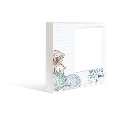 Photo Block to hold 6 x 4 photo - beach shell theme