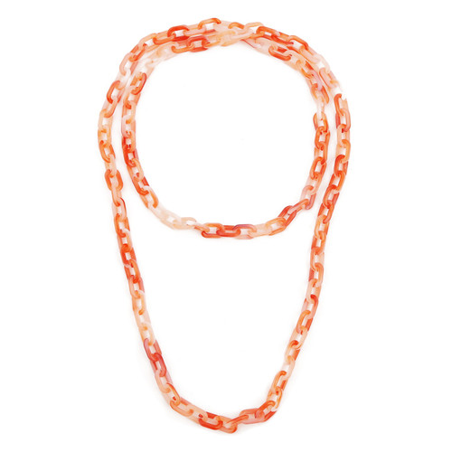 100cm long resin chain link necklace (several colours)