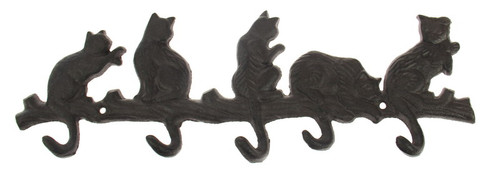 wall hanging hooks -5 x cats and their tails are the hooks