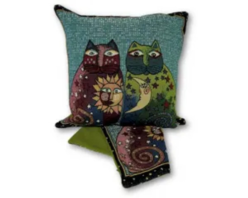 cushion cover - sun and moon cats