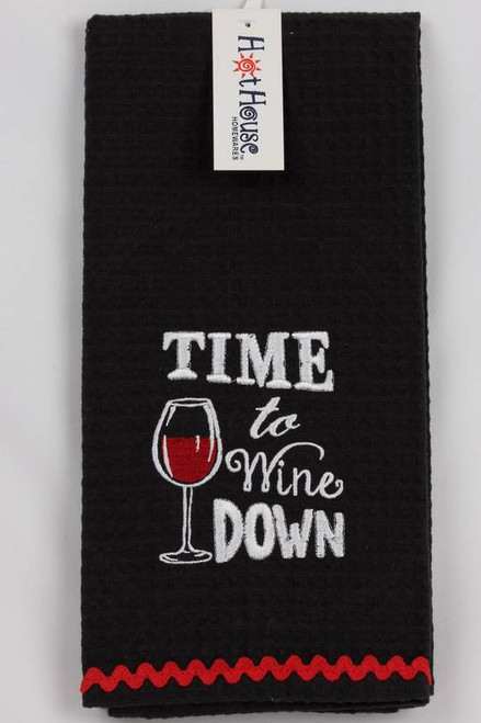 Funny Tea Towel - 100% cotton - "Time to wine down" Funny Tea Towel - 100% cotton - "Time to wine down"