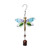 Metal and stained glass hanging dragonfly with bell