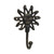 cast iron wall hanging hook with a sun shape