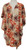 Tropical flower cape with side ruffle (choice of 3 different colours)