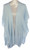 Victoria ruffled side cape - plain colour aqua