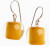 Colourful bead earring - mustard yellow