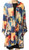 Cape coat -colourful abstract leaves pattern - medium size
