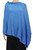 azure solid colour stretch poncho