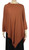 copper solid colour stretch poncho