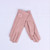 Ladies glove with zigzag stitching and petite pompom - blush pink