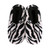 Zebra print on pale pink slippers  size L