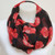 Poppy on black scarf