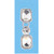 rectangular and round cubic zirconia drop earring on posts