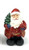 Christmas - Santa Standing holding Christmas Tree & Bird 10cm