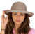 Classic style breton lined sun hat Mocha coloured