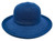 classic breton style lined sun hat - aqua blue