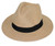 Unisex cafe fedora sun hat - Natural (M)