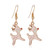 cute pink reindeer earring with red nose