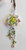 double sided hanging small crystal flower decoration - green