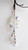 double sided hanging small crystal flower decoration - clear