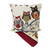 three owls on a branch with toadstools cushion cover