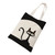 Cute Cat print on convenient sized canvas tote bag