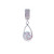 crystal drop earring from silver coloured oblong stud with diamante