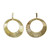 Round egyptian gold style earrings on posts