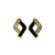 rhombus shape earrings with diamante on posts