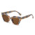 Colourful plaid pattern frame with dark lens sunglasses