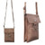 Handy phone size cross body bag - tan