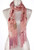 sofy pink floral burnout scarf