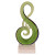 Kiwiana Art Glass Medium Koru Music Note Ornament