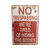 retro vintage style tin sign - No Trespassing