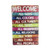 retro vintage style tin sign - Welcome all sizes