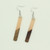 caramel coloured resin and wood drop earrings on hooks