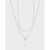 double layer 925 silver plated fine chain  with small circle necklace pendant
