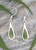 NZ Greenstone and sterling silver teardrop earrings on silver hooks