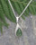 "Te Wai" New Zealand Greenstone and silver drop pendant on chain