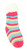 Kids Large size warm fleece socks with non-slip soles - pink stripe design (up to 20cm foot)