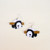 Panda bear earrings on hooks