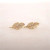 small feather design stud earring - rose gold colour